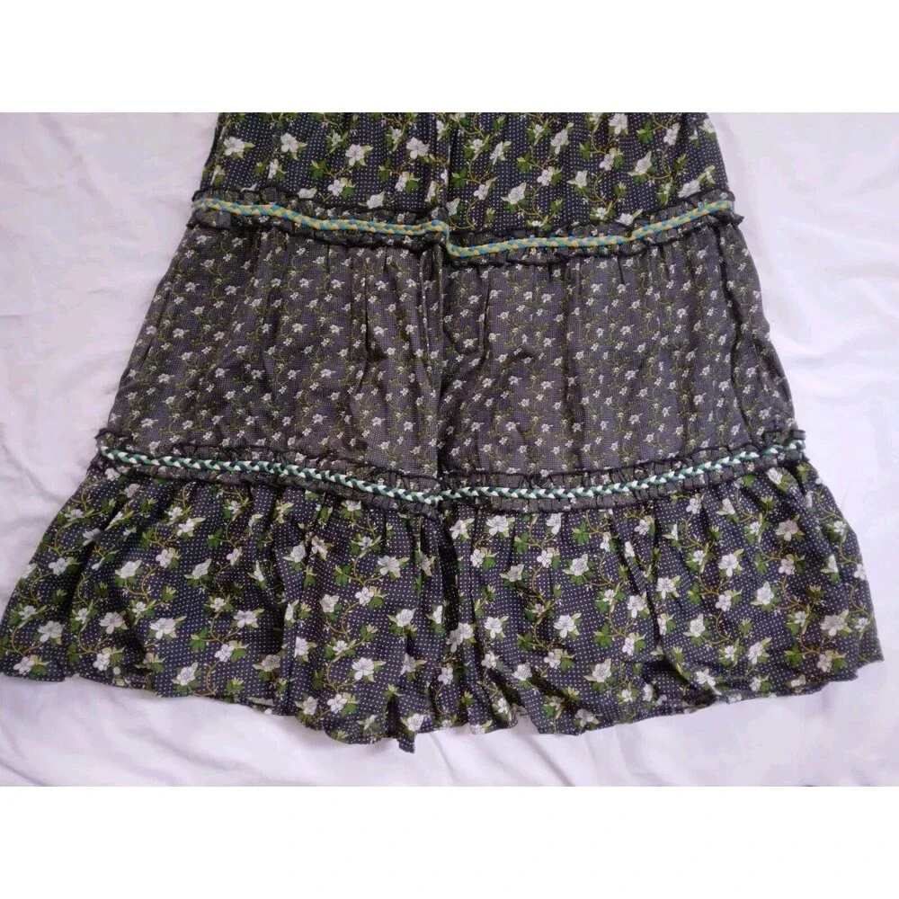 ANTHROPOLOGIE Karoline Tiered Floral Maxi Dress Boho Cottagecore Womens Size 8 - Picture 6 of 14